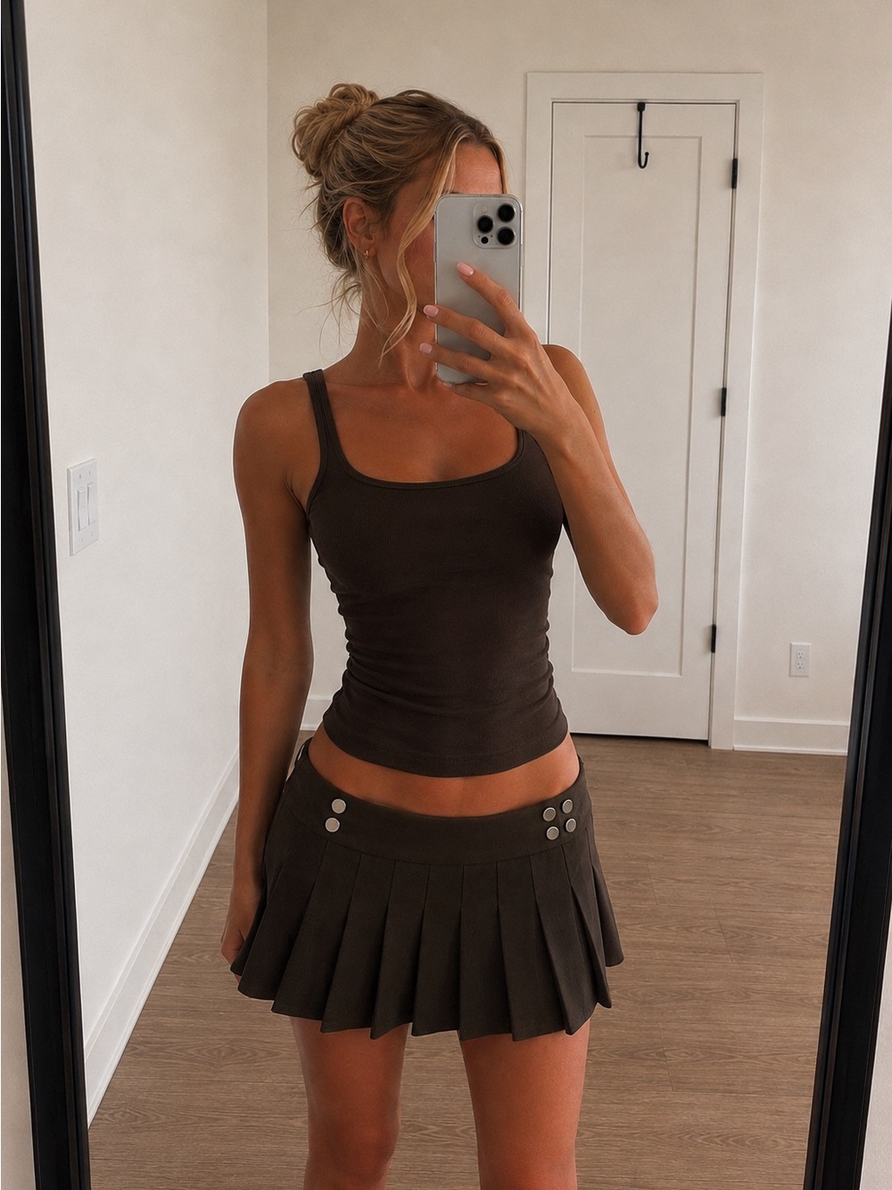 With Jéan Oliver Low Rise Mini Skirt